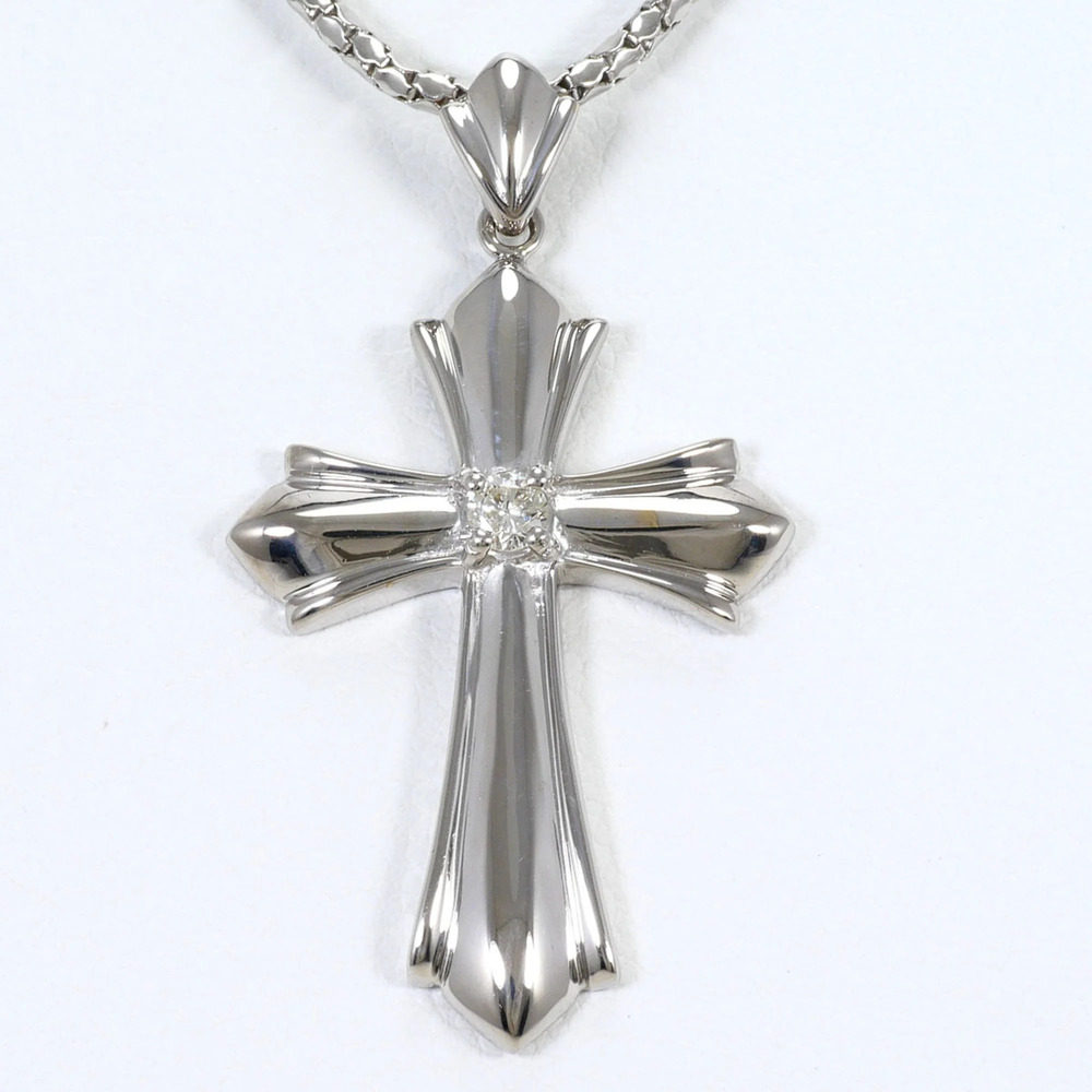 VINTAGE 18k Silver Diamond Necklace